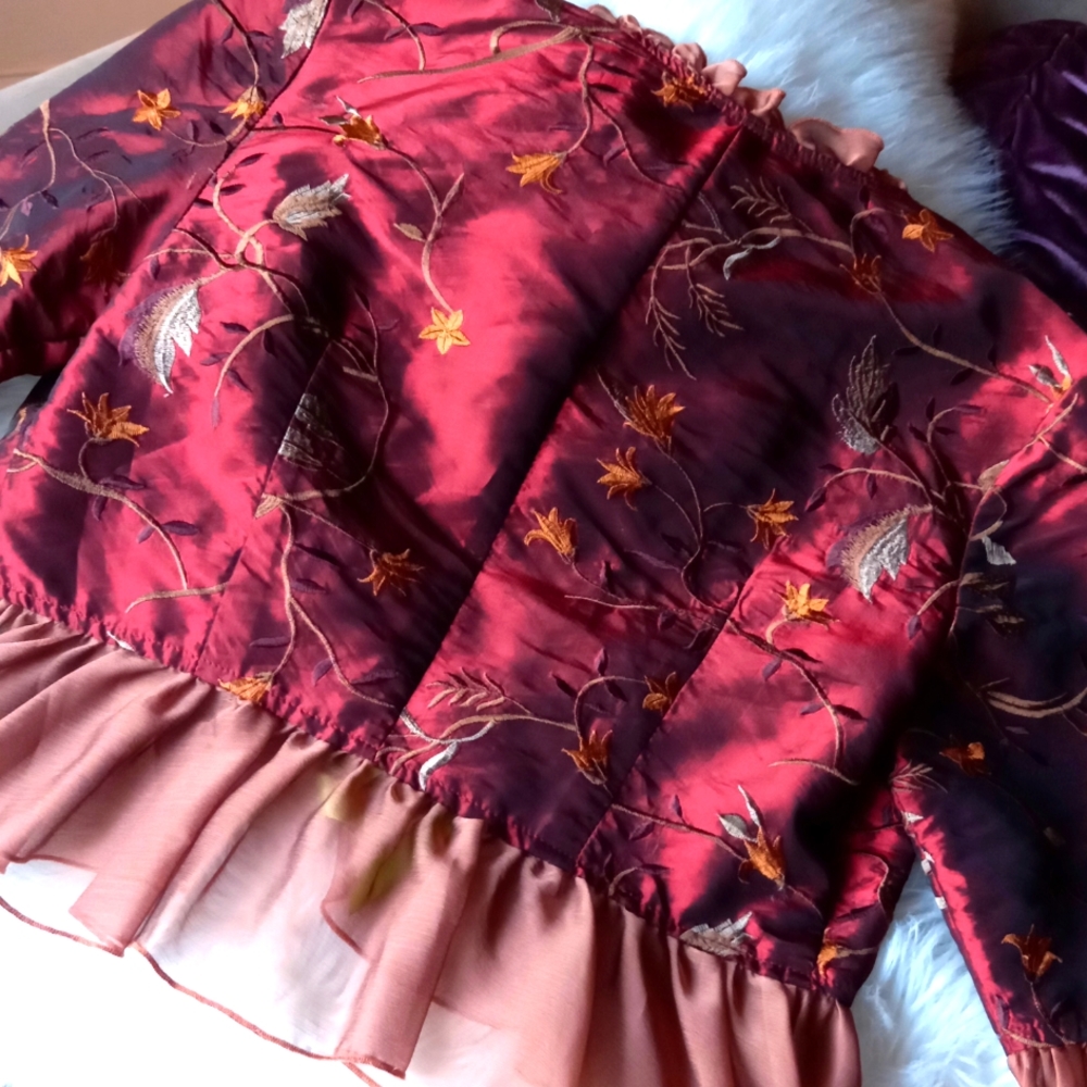 Embroiderd Ruffled jacket ๐ boho chique - Picture 6 of 7